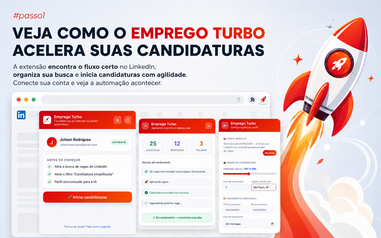 Veja o Emprego Turbo acelerar suas candidaturas